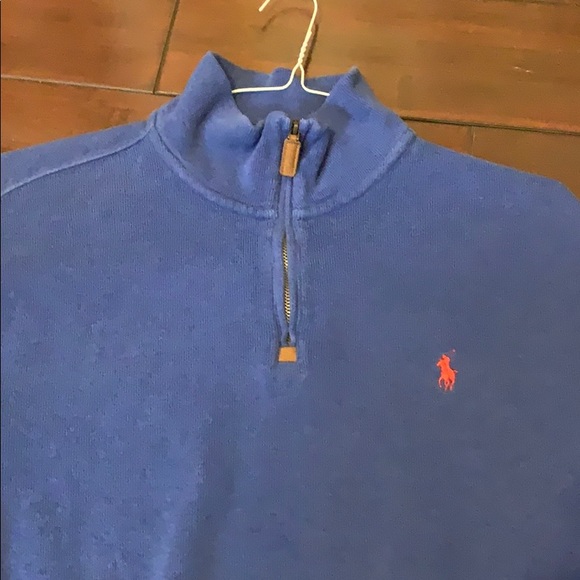 Blue polo half zip - Picture 2 of 4